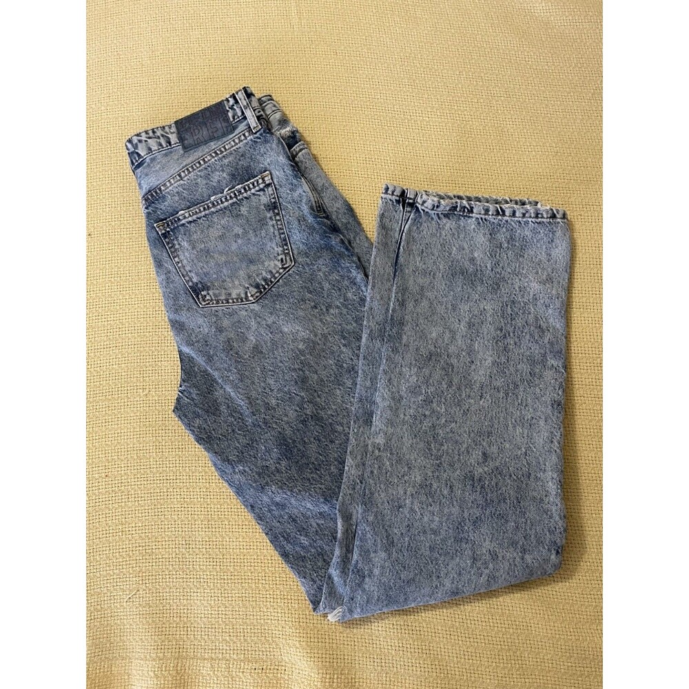 WE THE FREE PEOPLE My Own Lane Jeans High Rise Acid Wash Distressed Size 29